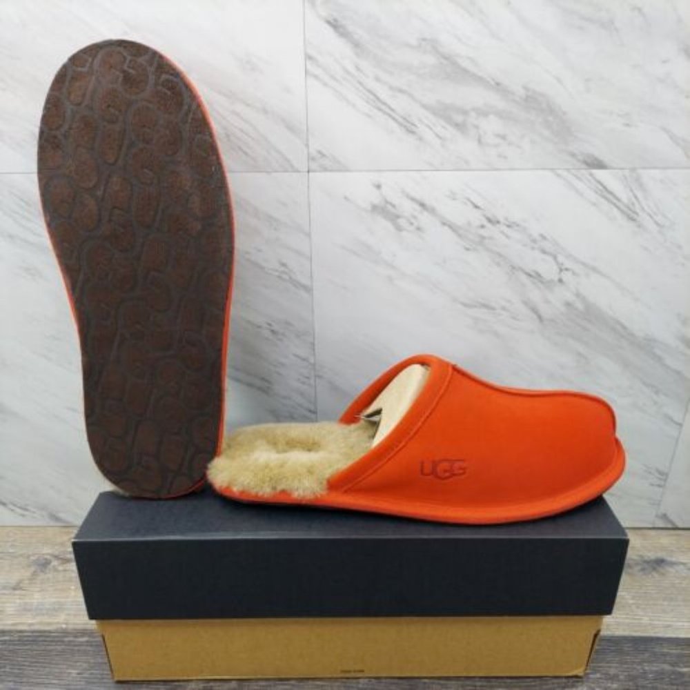New Ugg Scuff Samba Red Casual Comfort Suede Slide Slippers Size 7